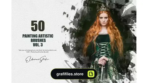 براش نقاشی دیجیتال فتوشاپ Painting Artistic Brushes - Vol. 3