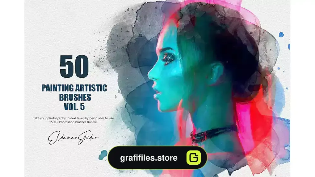 براش نقاشی دیجیتال فتوشاپ Painting Artistic Brushes - Vol. 5