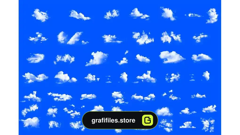 براش ابر فتوشاپ Pieces Dreamy Soft Clouds Photoshop Set