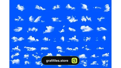 براش ابر فتوشاپ Pieces Dreamy Soft Clouds Photoshop Set