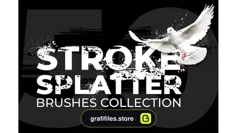 براش پاشیدن رنگ Stroke Splatter Photoshop Brushes Collection