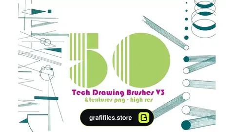 براش نقشه کشی فنی Technical Drawing Brushes & Transparent Png's