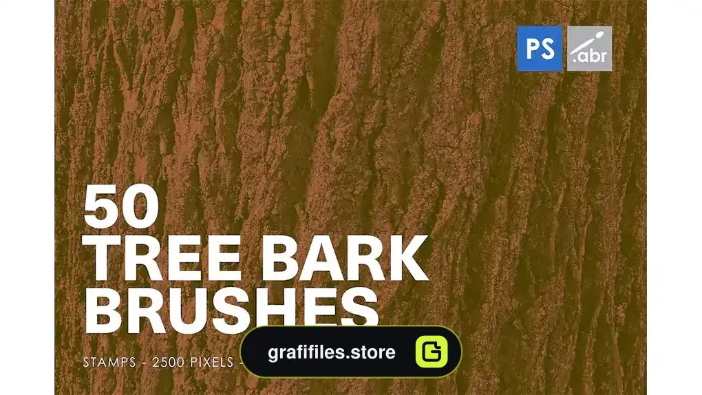 براش پوست درخت فتوشاپ Tree Bark Photoshop Stamp Brushes