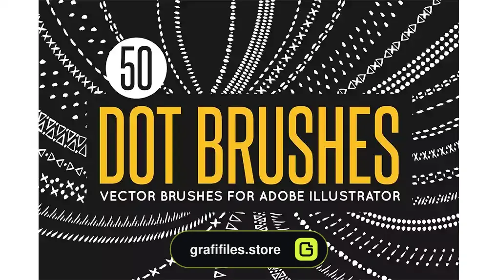 براش نقطه ایلوستریتور Vector Dot Brushes