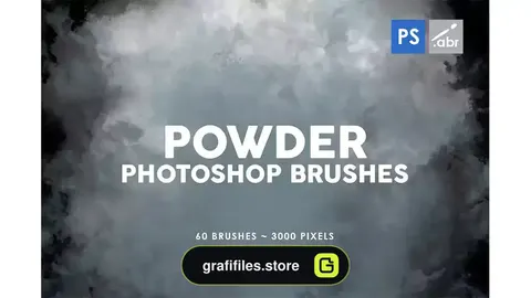 براش پودر فتوشاپ Powder Photoshop Stamp Brushes