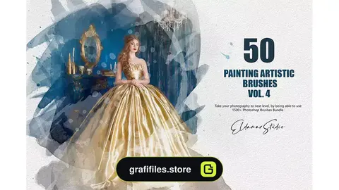 براش نقاشی دیجیتال فتوشاپ Painting Artistic Brushes Vol.4