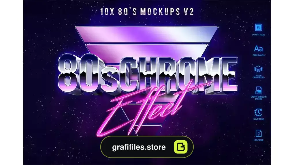 موکاپ متن قدیمی 80s Style Text Mockups V2