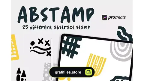 براش انتزاعی پروکریت Abstamp - 25 Abstract Stamp Brush