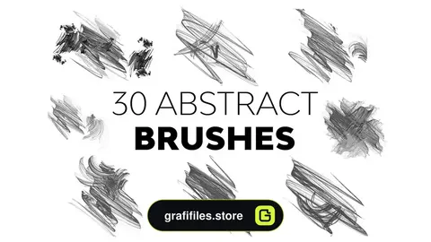 براش رد قلمو فتوشاپ Abstract Brush Strokes Brushes