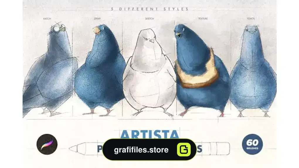 براش قلمو پروکریت Artista Procreate Brushes
