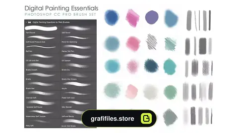 براش نقاشی دیجیتال فتوشاپ Artistic & Matte Painting Photoshop Brush Set