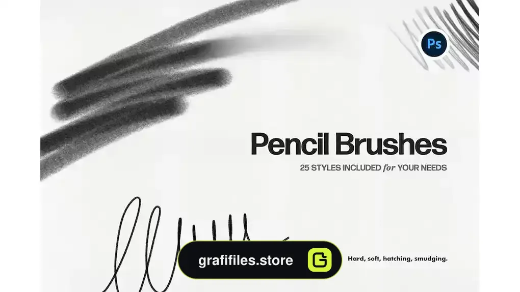 براش مداد فتوشاپ Basic Pencil Photoshop Brushes