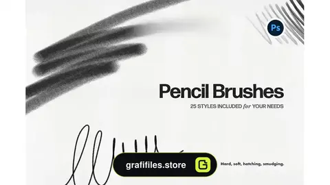 براش مداد فتوشاپ Basic Pencil Photoshop Brushes