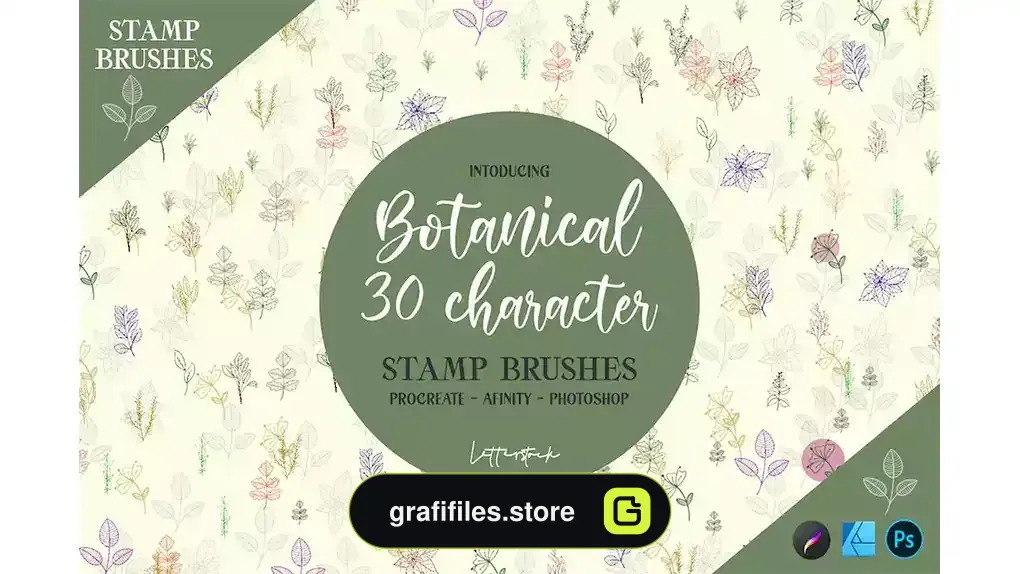 براش برگ گیاهان فتوشاپ Botanical | Stamp Brushes