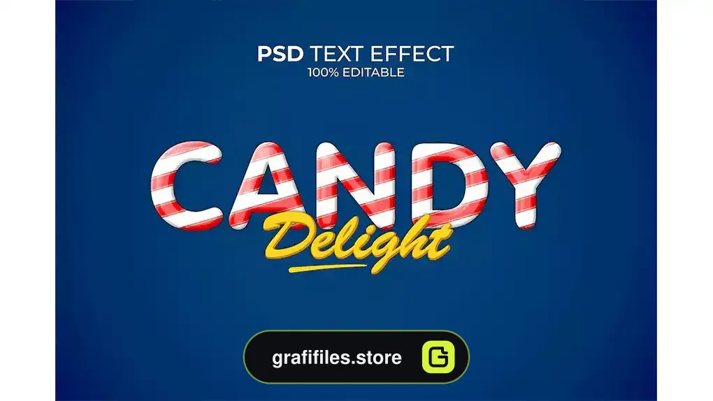 افکت متن آب نبات Candy Delight Text Effect