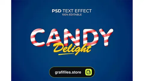 افکت متن آب نبات Candy Delight Text Effect