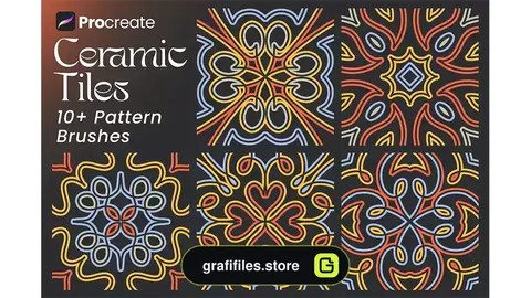 براش کاشی و سرامیک پروکریت Ceramic Tiles Procreate Brushes