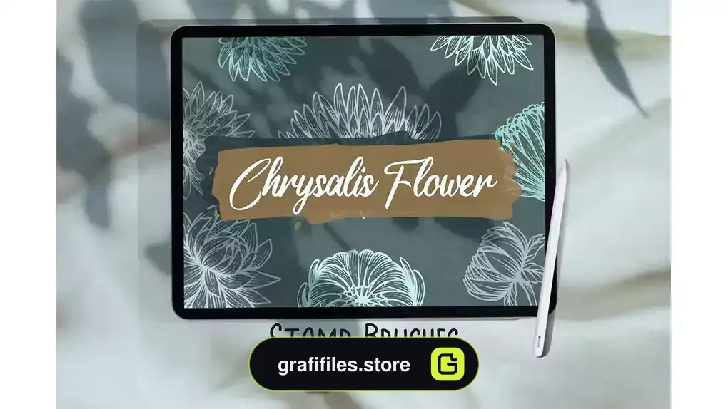 براش پروکریت گل Chrysalis Flower Brush Stamp Procreate