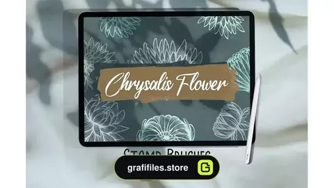 براش پروکریت گل Chrysalis Flower Brush Stamp Procreate
