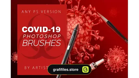 براش کرونا فتوشاپ Coronavirus COVID-19 Photoshop Brushes