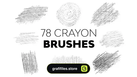 براش مداد فتوشاپ Crayon Brushes
