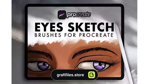 براش آناتومی چشم پروکریت Dans Eyes Anatomy Brush Stamp Procreate