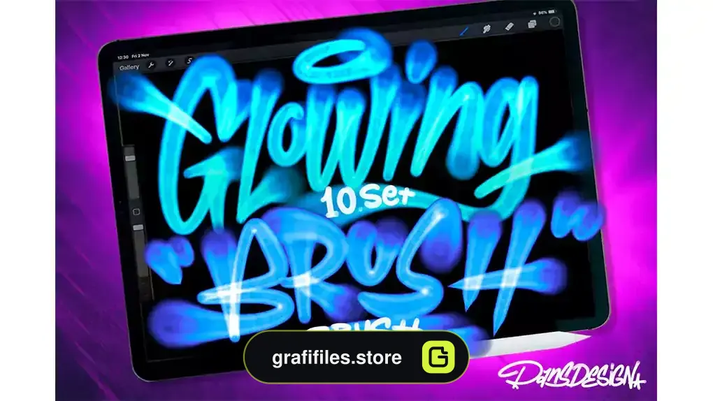 براش پروکریت نور درخشان Dans Glowing Light Brush Procreate