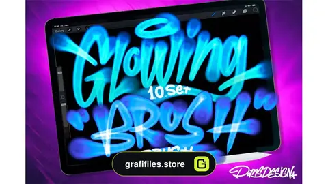 براش پروکریت نور درخشان Dans Glowing Light Brush Procreate
