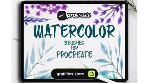 براش تکسچر آبرنگ پروکریت Dans Watercolor Texture Brush Procreate