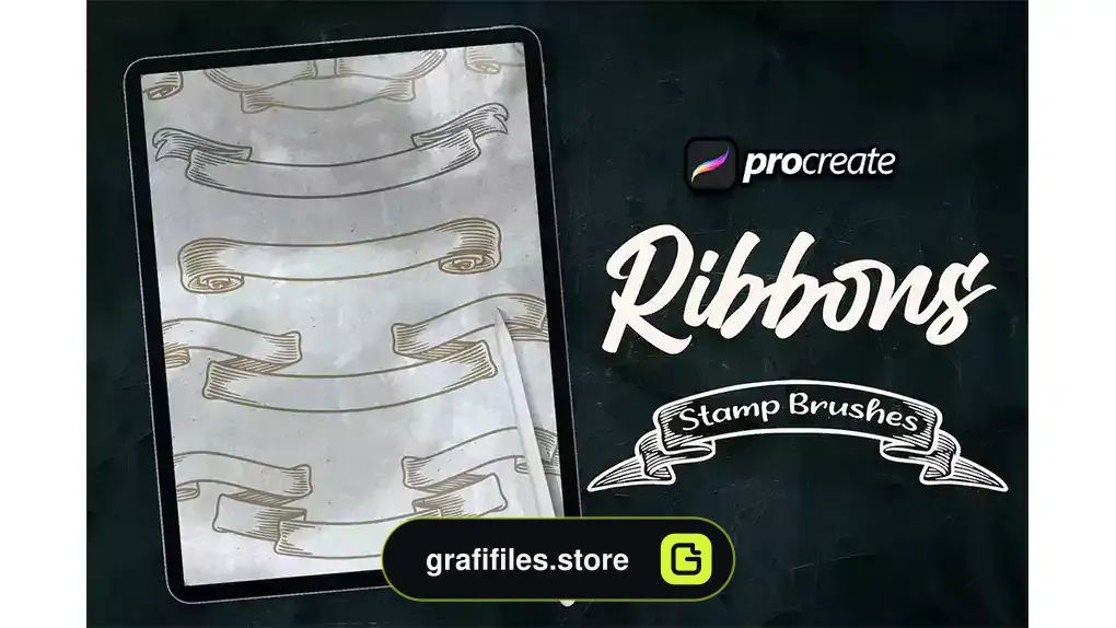 براش روبان پروکریت Dansdesign Ribbon Brush Stamp Procreate