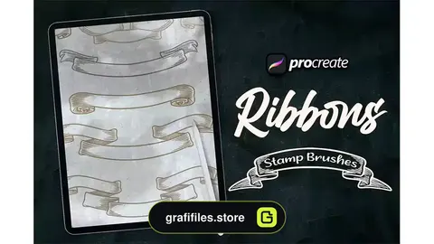 براش روبان پروکریت Dansdesign Ribbon Brush Stamp Procreate