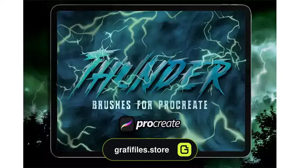 براش رعد و برق پروکریت Dansdesign Thunder Brush Procreate