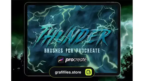 براش رعد و برق پروکریت Dansdesign Thunder Brush Procreate