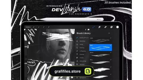 براش تایپوگرافی پروکریت DevBrush 6.0 for Procreate 5