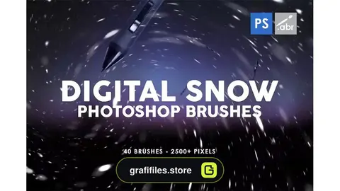 براش برف فتوشاپ Digital Snow Photoshop Brushes