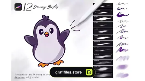 براش طراحی پروکریت Drawing Procreate Brushes