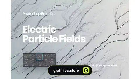 براش جرقه الکتریسیته فتوشاپ Electric Particle Fields Brushes Photoshop Brushes