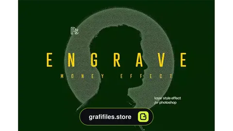 افکت حکاکی اسکناس روی عکس Engrave Money Photo Effect