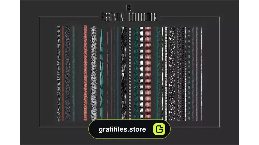 براش ایلوستریتور Essential Artistic Illustrator Brush Collection