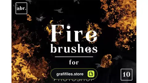 براش آتش فتوشاپ Fire Photoshop Brushes