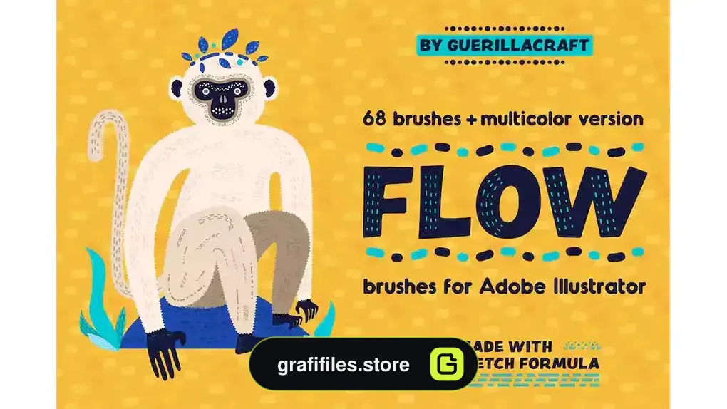 براش ایلوستریتور Flow Brushes for Adobe Illustrator