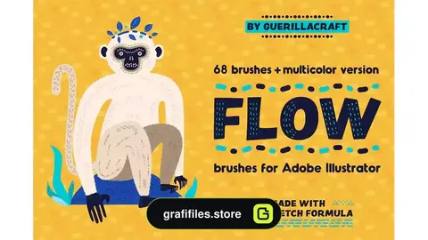 براش ایلوستریتور Flow Brushes for Adobe Illustrator