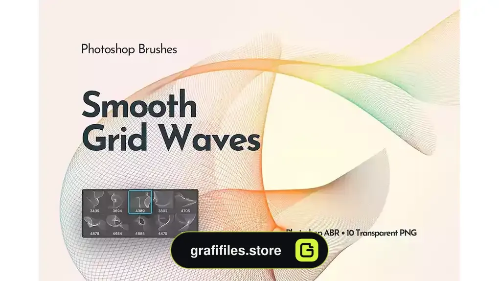 براش جریان امواج شبکه فتوشاپ Flowing Network Waves Photoshop Brushes