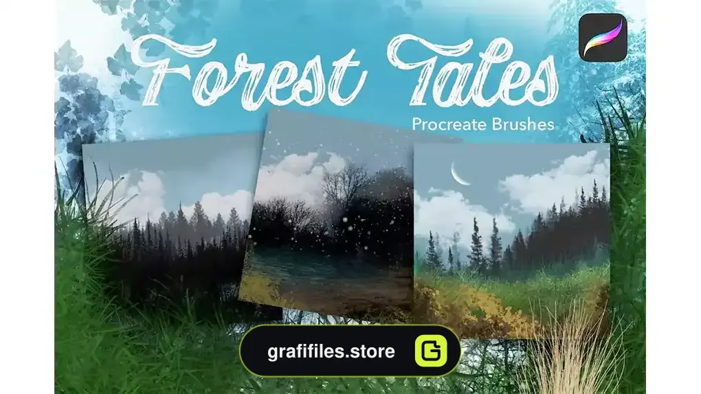براش جنگل پروکریت Forest Tales Procreate Brushes