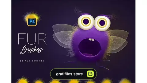 براش خز فتوشاپ Fur Photoshop Brushes