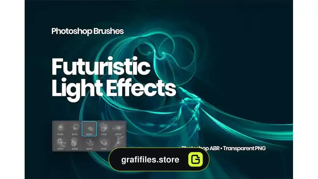 براش افکت نور فتوشاپ Futuristic Light Effects Photoshop Brushes