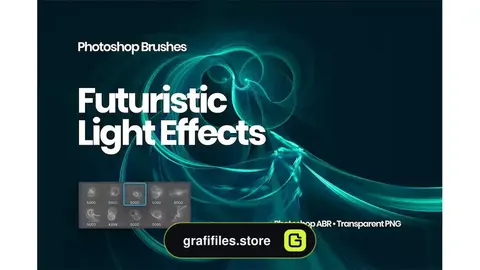 براش افکت نور فتوشاپ Futuristic Light Effects Photoshop Brushes