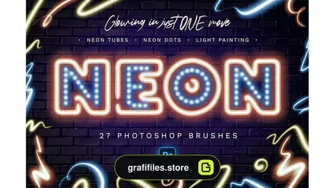 براش نور نئون فتوشاپ Glowing Neon Photoshop Brushes