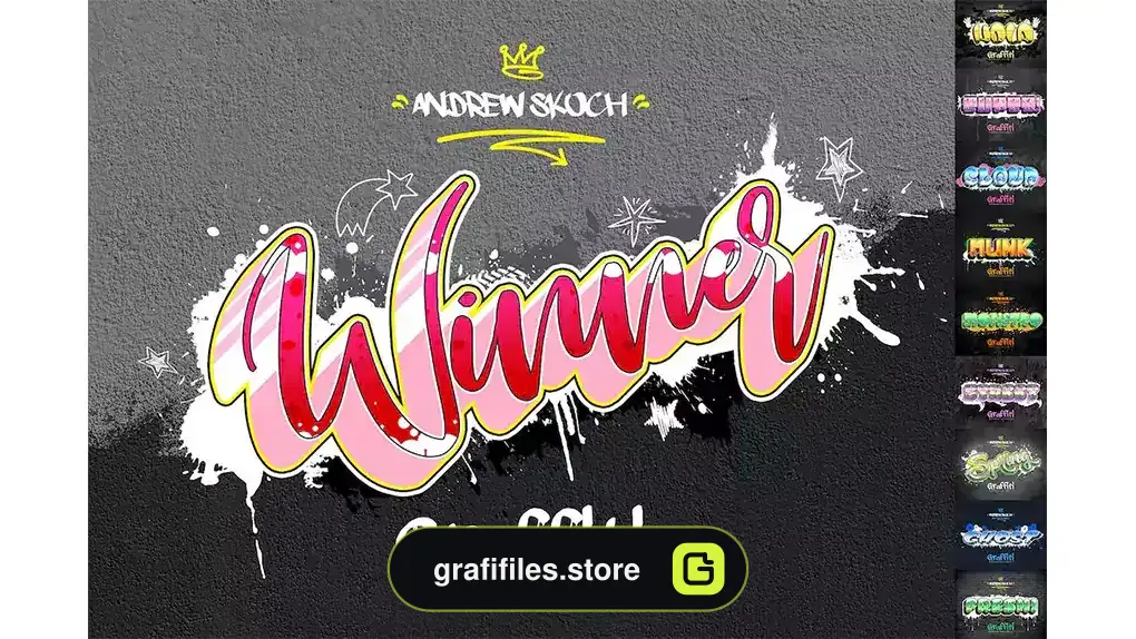استایل متن گرافیتی Graffiti Text Effects - 10 PSD - vol 3