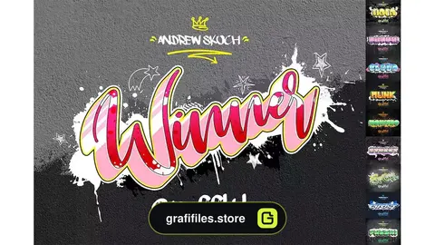 استایل متن گرافیتی Graffiti Text Effects - 10 PSD - vol 3